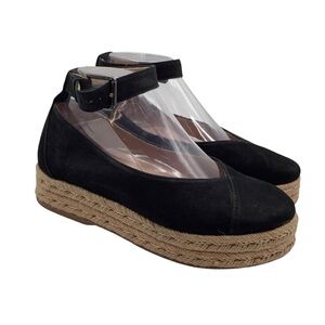 Naturalizer Black suede espadrille‎ Wedge size 7